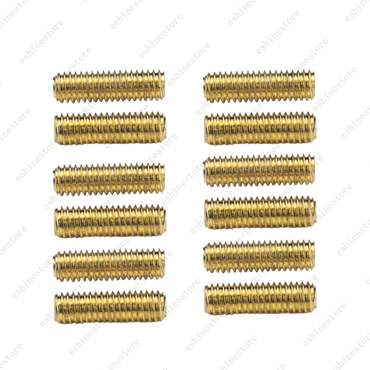 12x Guitar Bridge Saddle Height Adjustment Screws M3x10 thread For Strat Tele