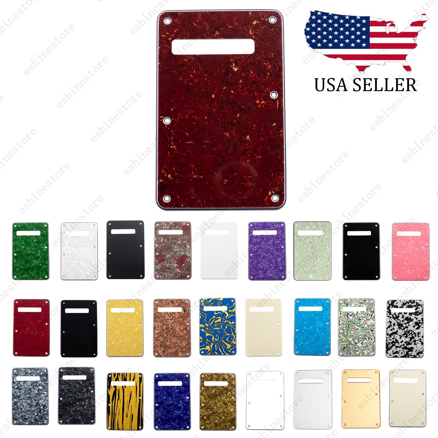 Electric Guitar Tremolo Cavity Cover Back plate for Stratocaster Multicolors