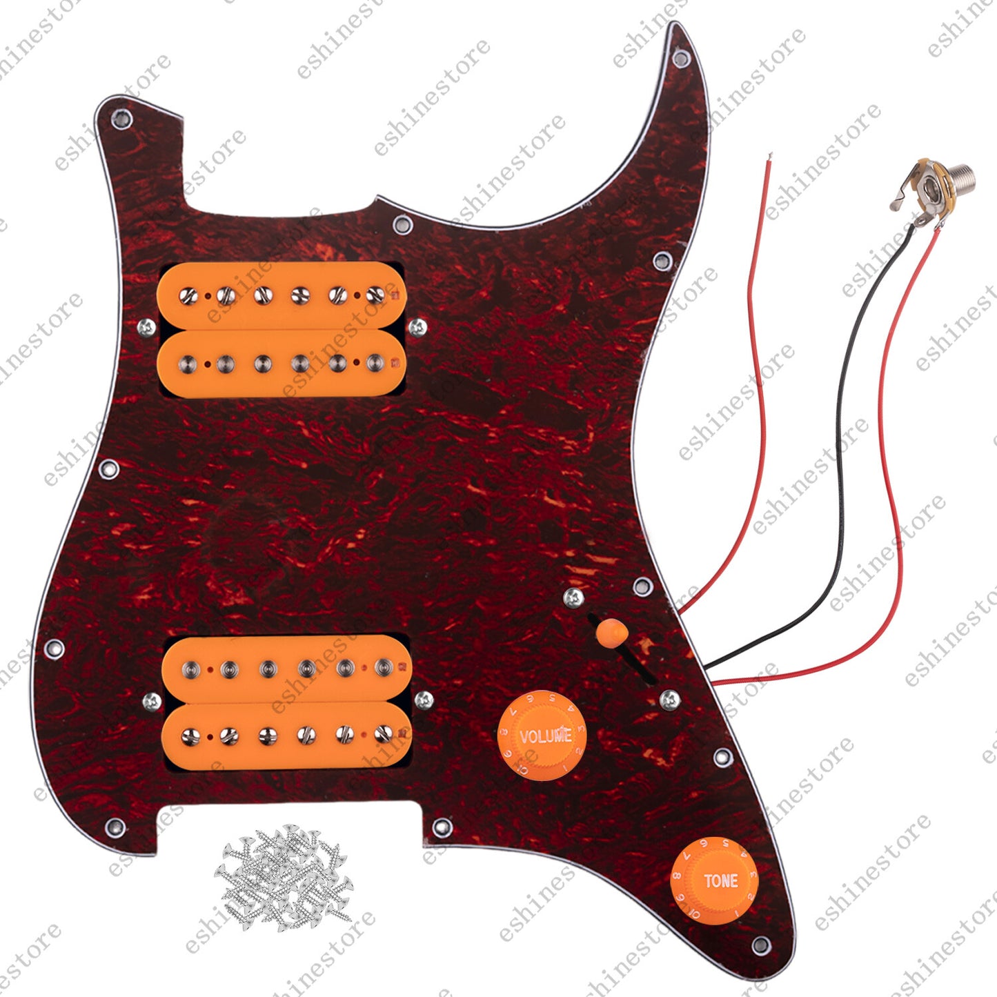 3Ply HH Loaded Prewired Guitar Pickguard Humbuckers Pickup Sets For ST Strat SQ