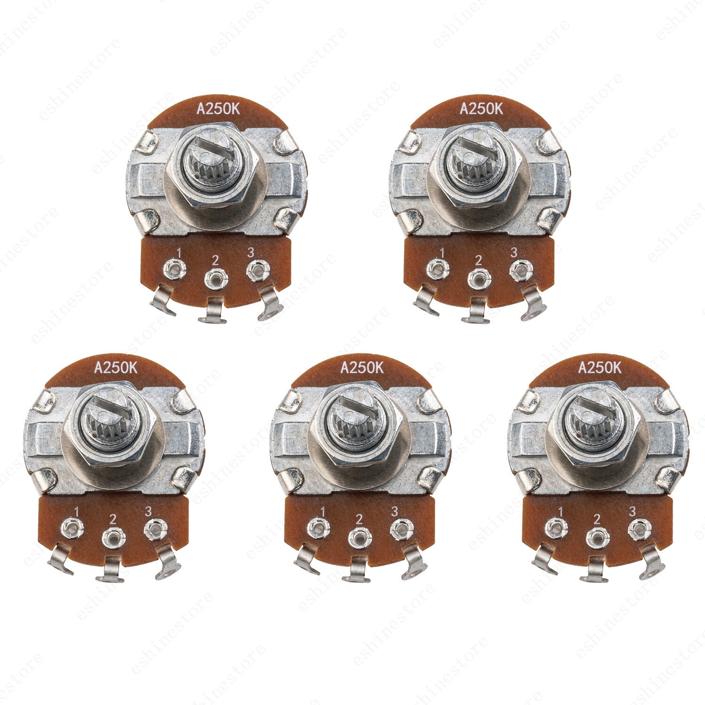 1-10Pcs Guitar Large Potentiometer Long 18mm A/B 250k 500k Volume Tone Taper Pot