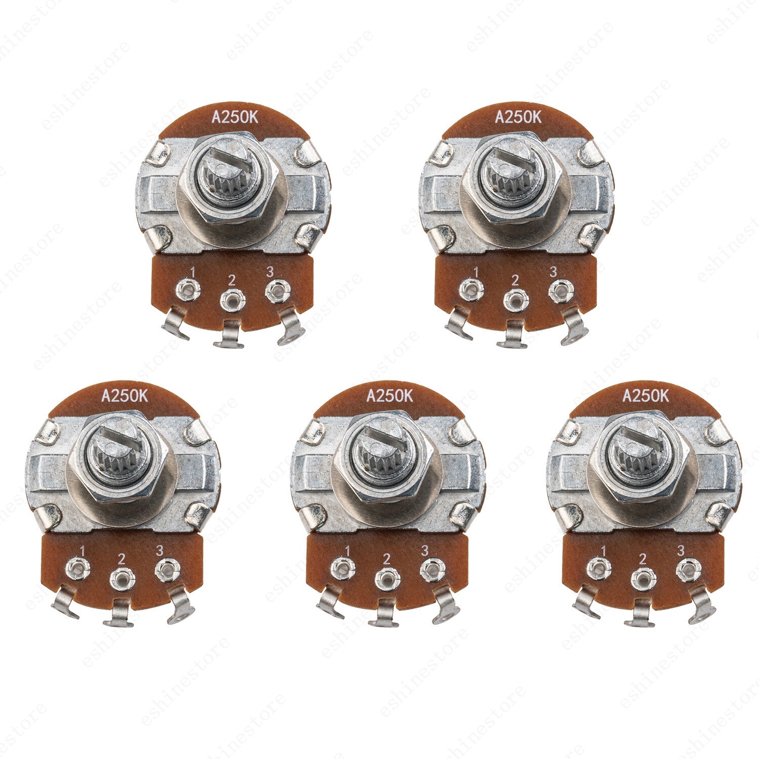 1-10Pcs Guitar Large Potentiometer Long 18mm A/B 250k 500k Volume Tone Taper Pot