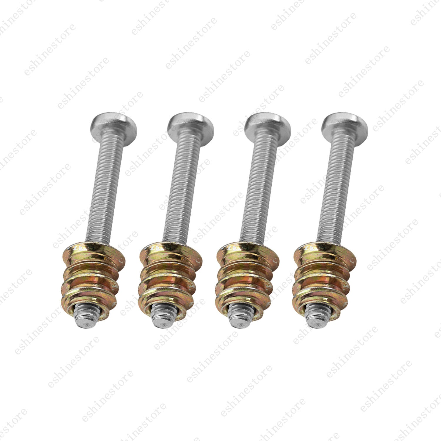4 Pcs Stainless Steel Bolt-On Neck Guitar Screws and Inserts For Guitar and Bass