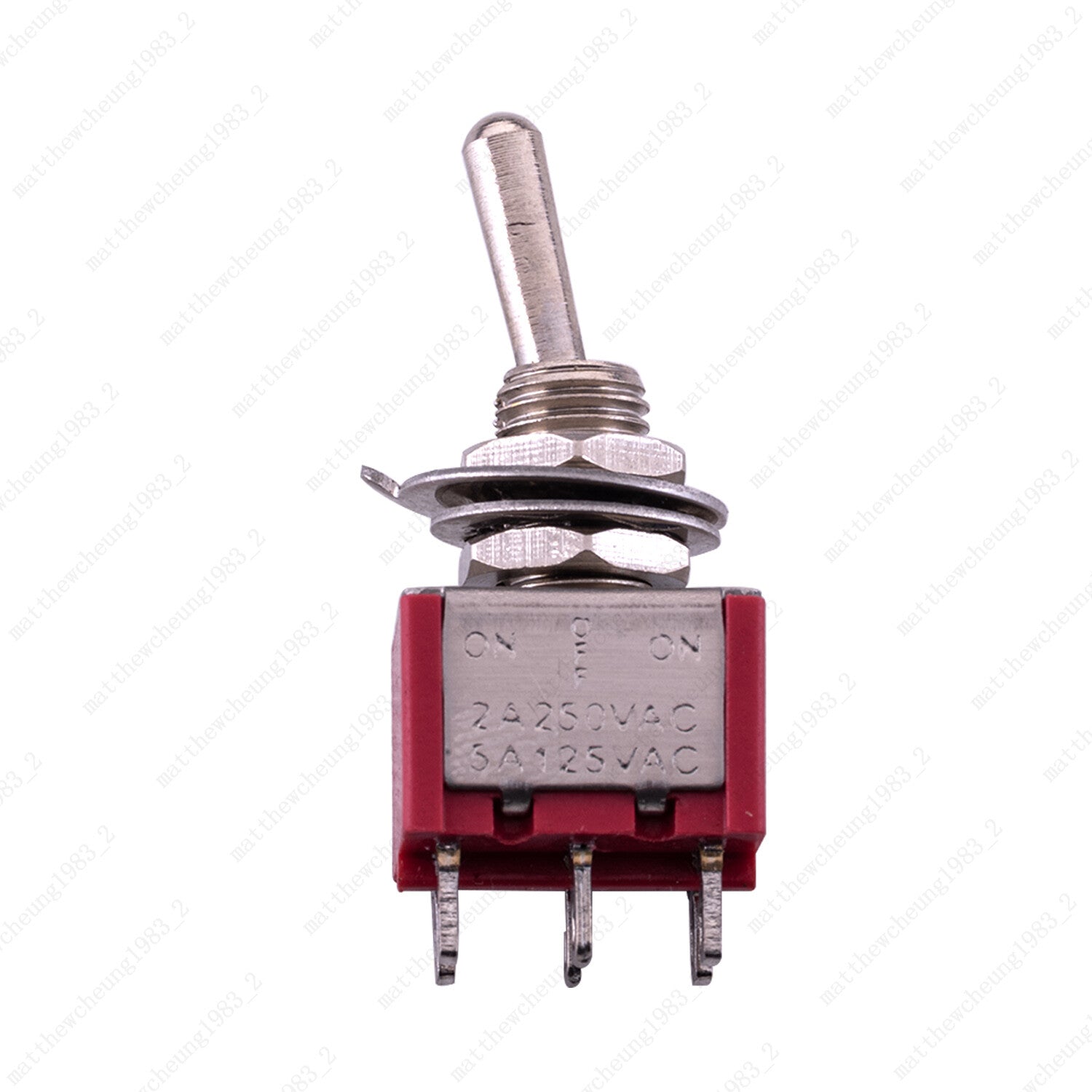 Guitar DPDT Red 3 Way 6 Pin ON OFF ON  Electric Guitar Mini Toggle Switches