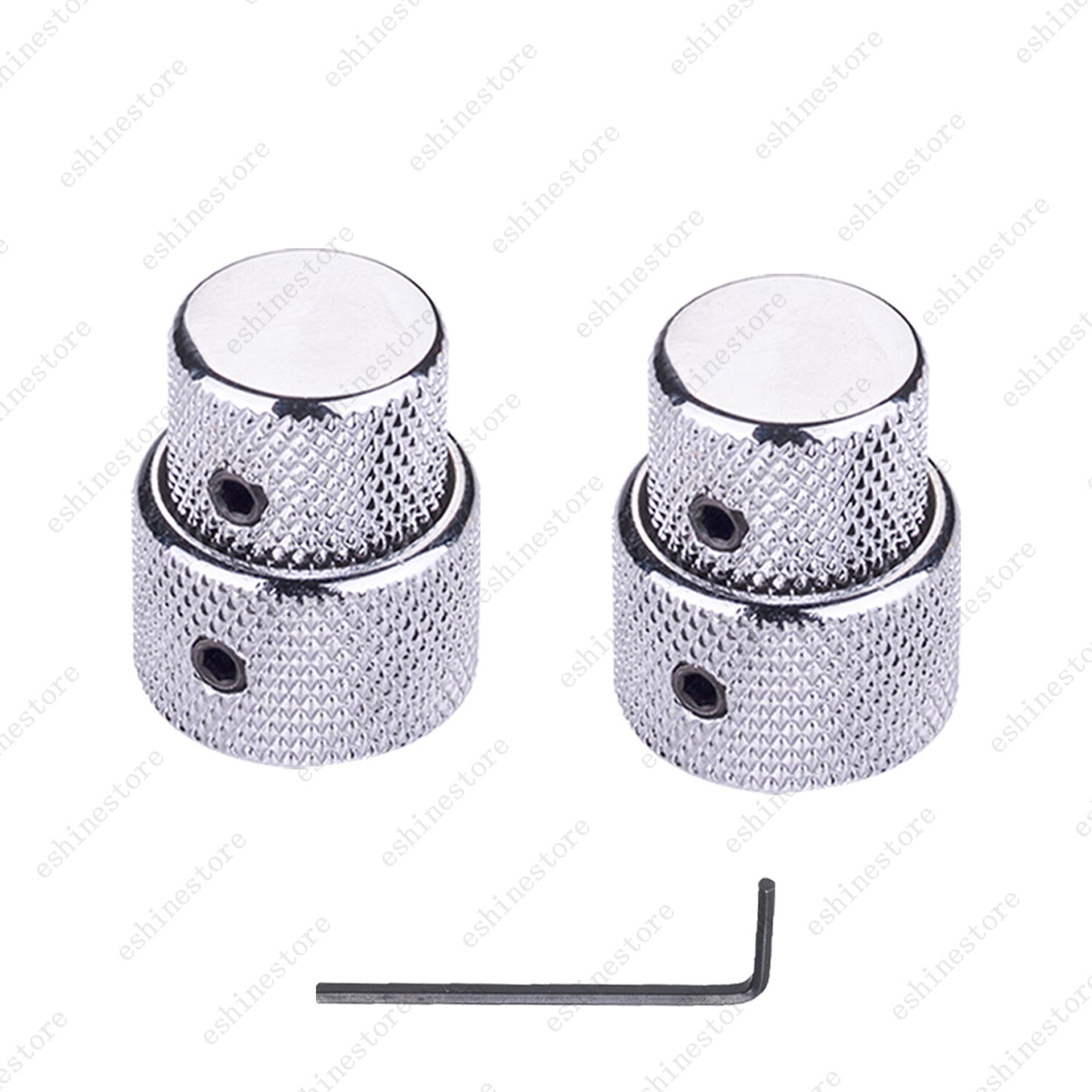 1/2/3/4Pcs Metal Dual Concentric Stacked Control Knobs for Electric Bass Guitars