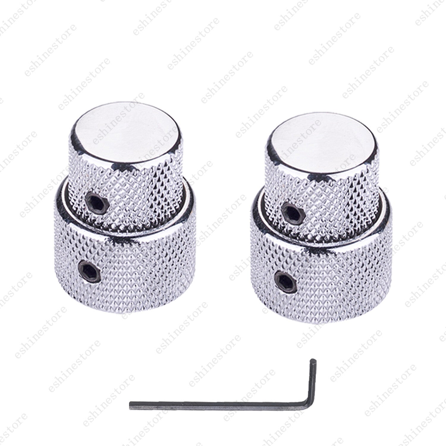1/2/3/4Pcs Metal Dual Concentric Stacked Control Knobs for Electric Bass Guitars