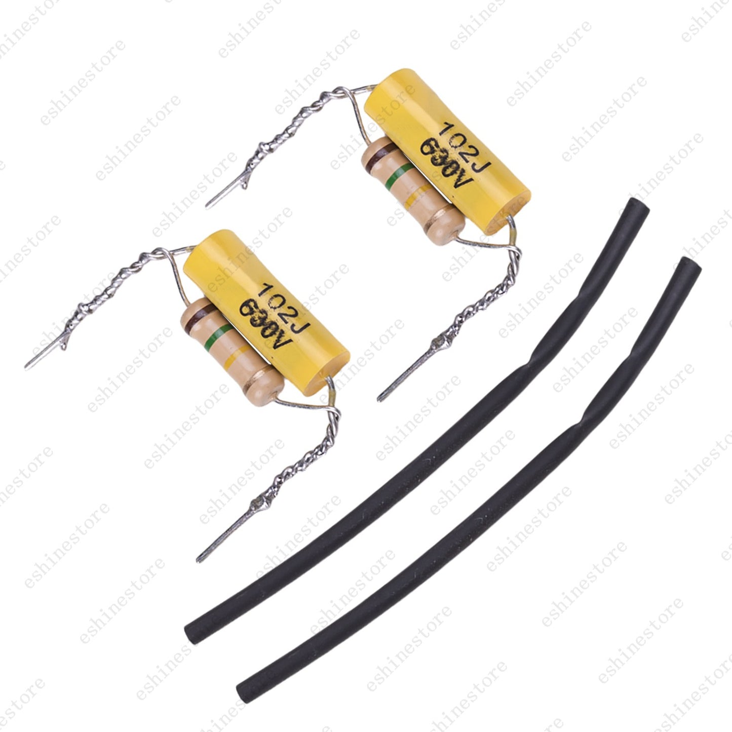 2pcs Treble Volume Bleed Circuit Kit .001uf Axial Through-Hole Cap 150k Resistor