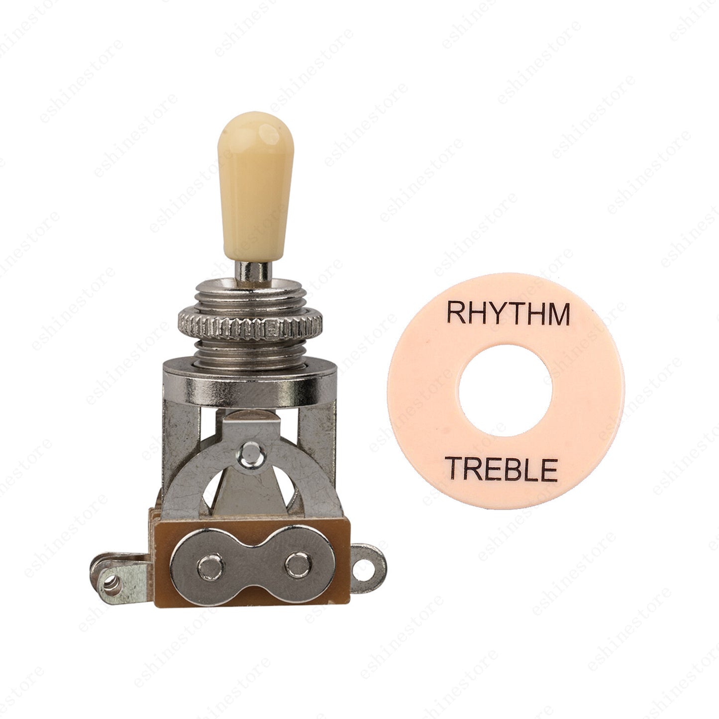 NEW Chrome 3-Way Toggle Switch & Plate for Gibson/Epiphone Les Paul Guitar