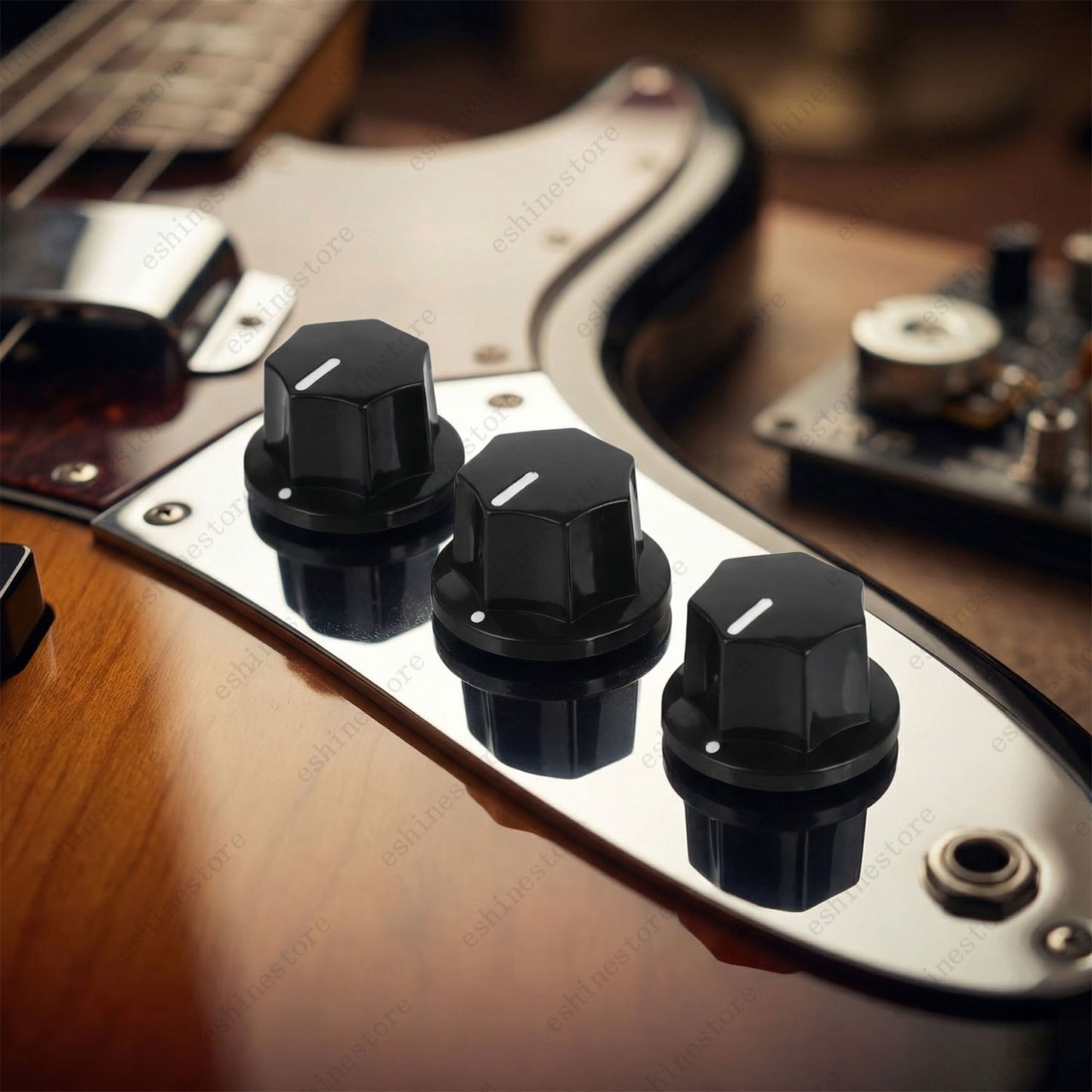 1/5/10Pcs Guitar Knobs Volume Tone Control Knobs for Jazz Bass , 2 Sizes 4 Style