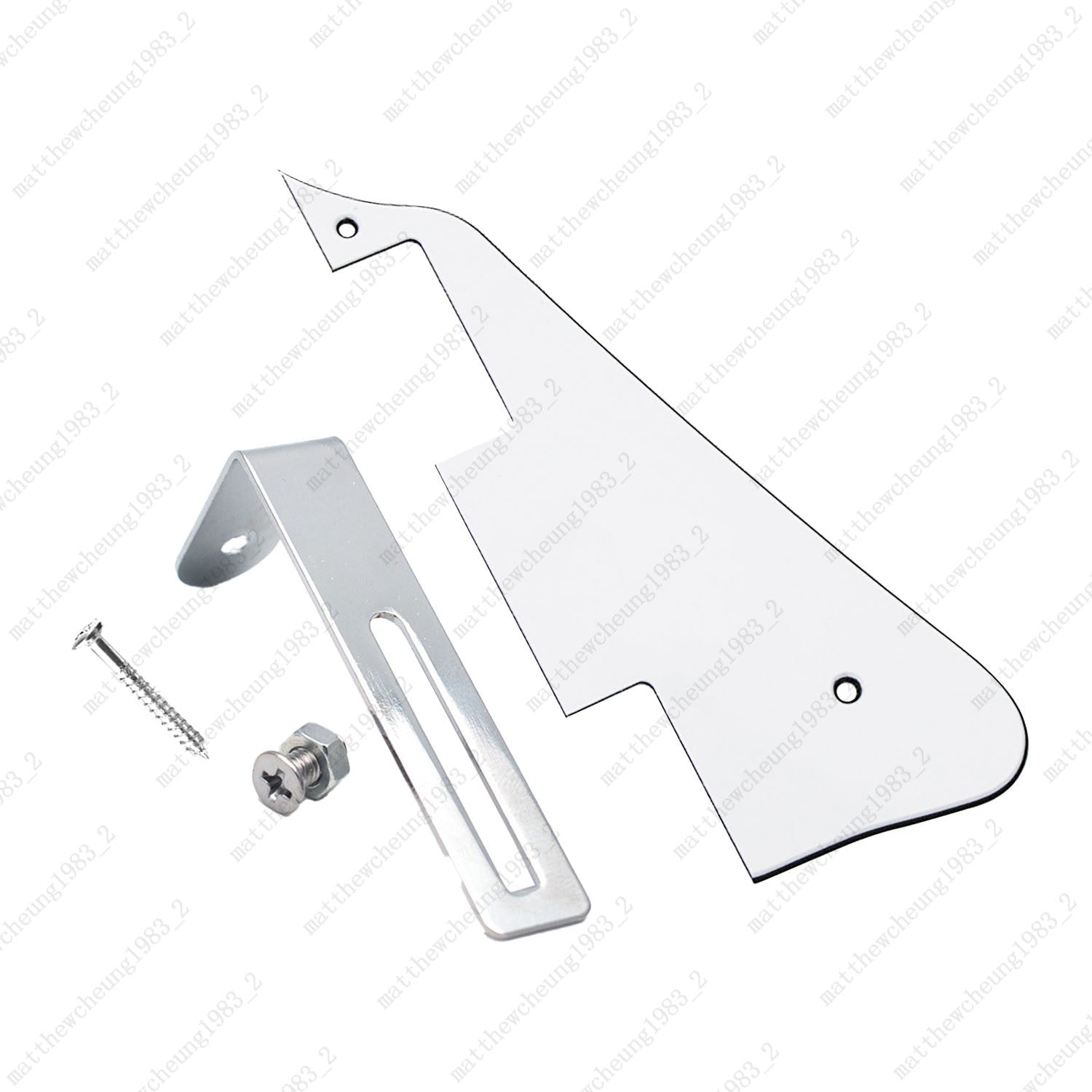 Multicolor Guitar Pickguard with Chrome Bracket Mounting Screws Set for Les Paul