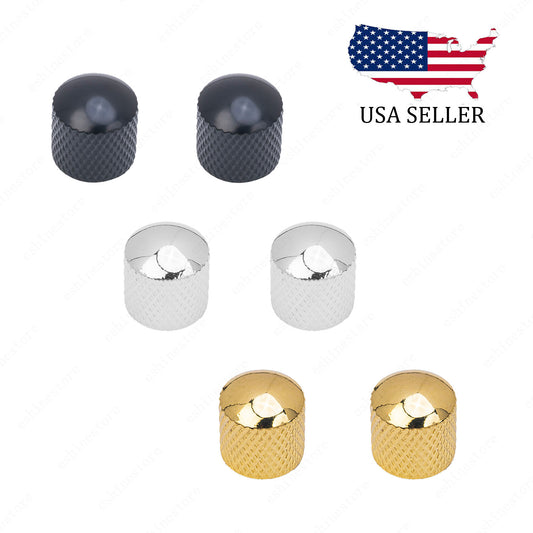 2 Pcs Metal Guitar/Bass Dome Control Volumn Tone Knob 18 Split For TL ST