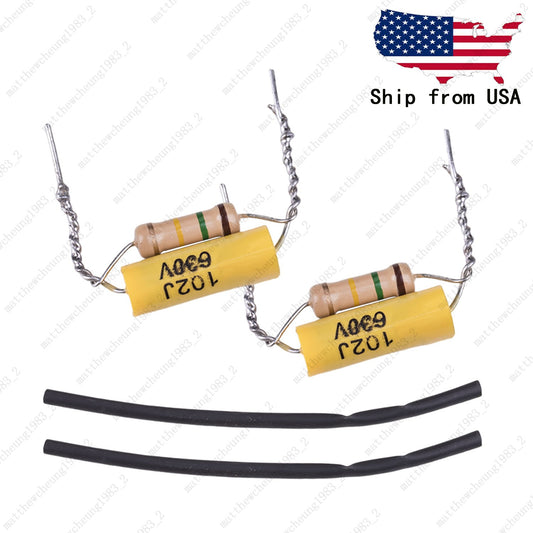 2x Treble Volume Bleed Circuit (Yellow Axial Film Cap .001uF Cap&150K Resistors)