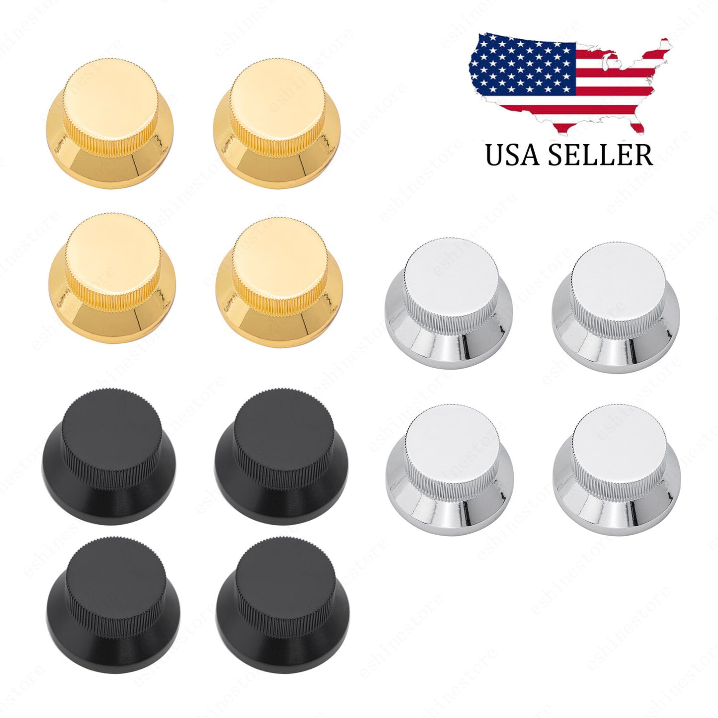 4x Metal Guitar Volume Tone Control Knobs For Ibanez PRS Gibson Epi 3 Colors
