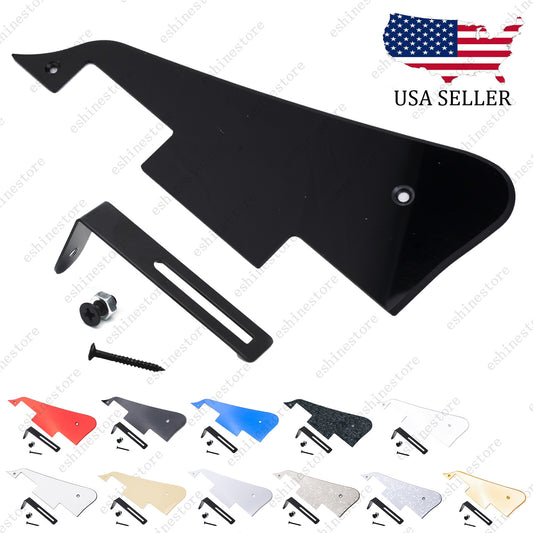 Multicolor Guitar Pickguard with Black Bracket Mounting Screws Set for Les Paul