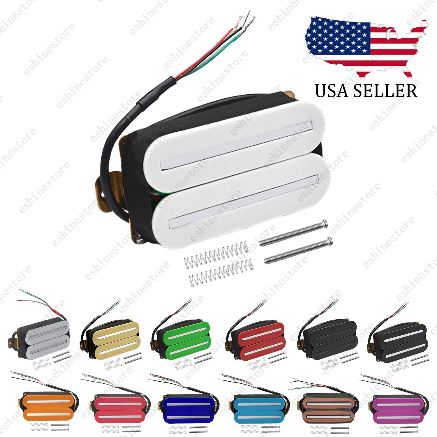 Humbucker Pickup Ceramic Dual Rail Blade Electric Guitar Pickup For ST LP TL SG