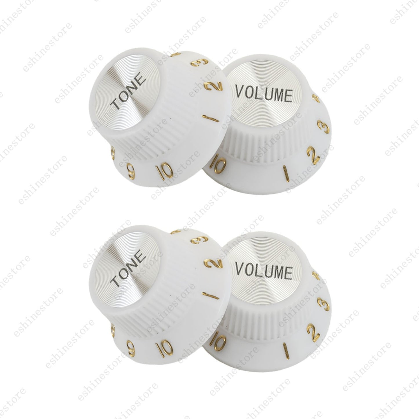 Electric Guitar Speed Control Knobs 2 Volume 2 Tone For Les Paul Guitar - White