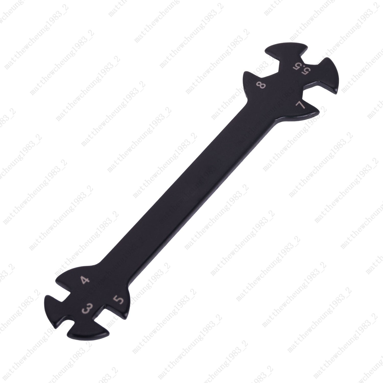 6-in-1 RC Hobby Open-End Wrench - 3/4/5/5.5/7/8mm Iron Tool for Beginners