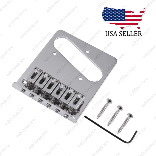 Tele Single Bridge 6-Saddle Guitar Bridge For Telecaster Guitar Chrome