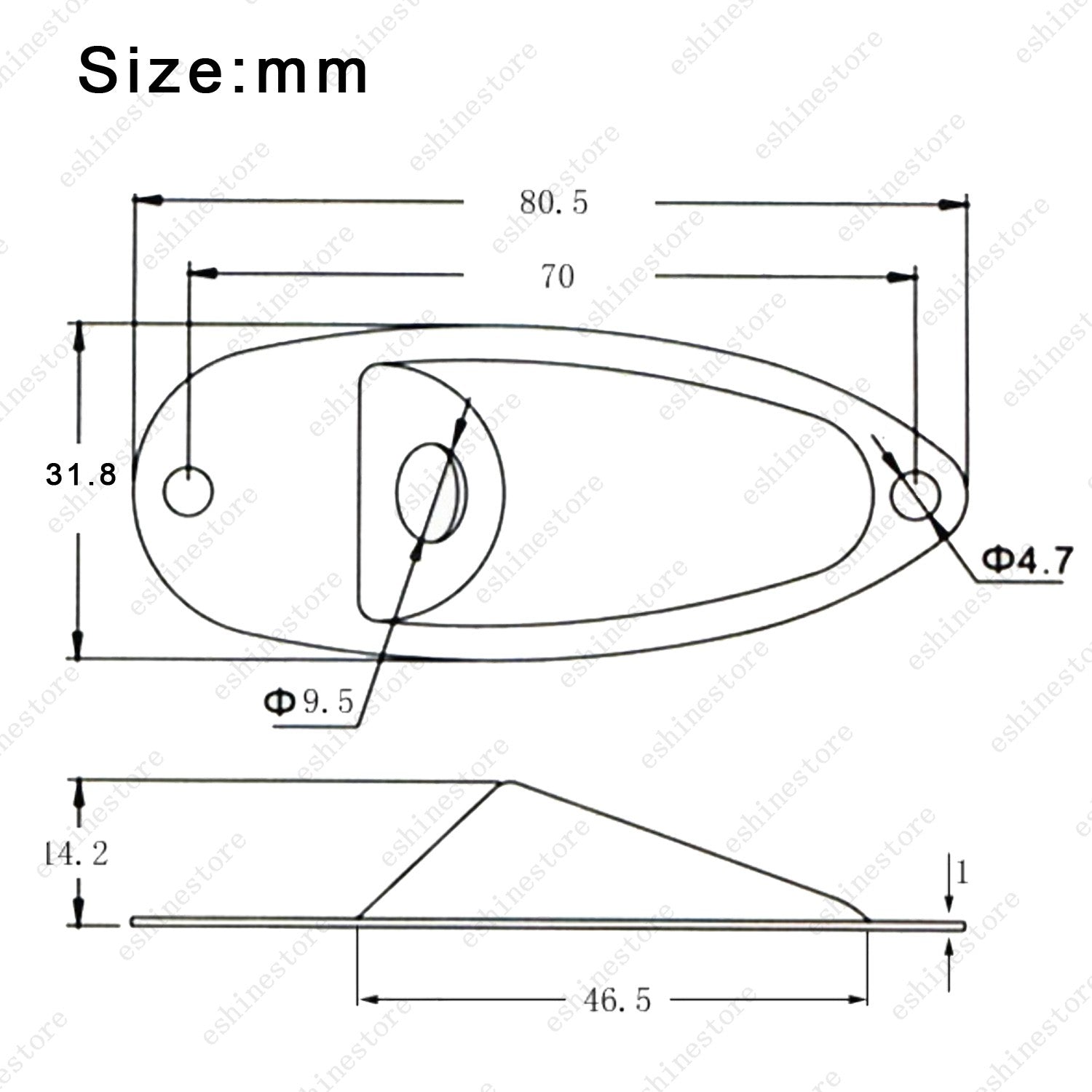 Guitar Boat Jack Plate Input Output Socket with Screws for Fender Strat 5 COLORS