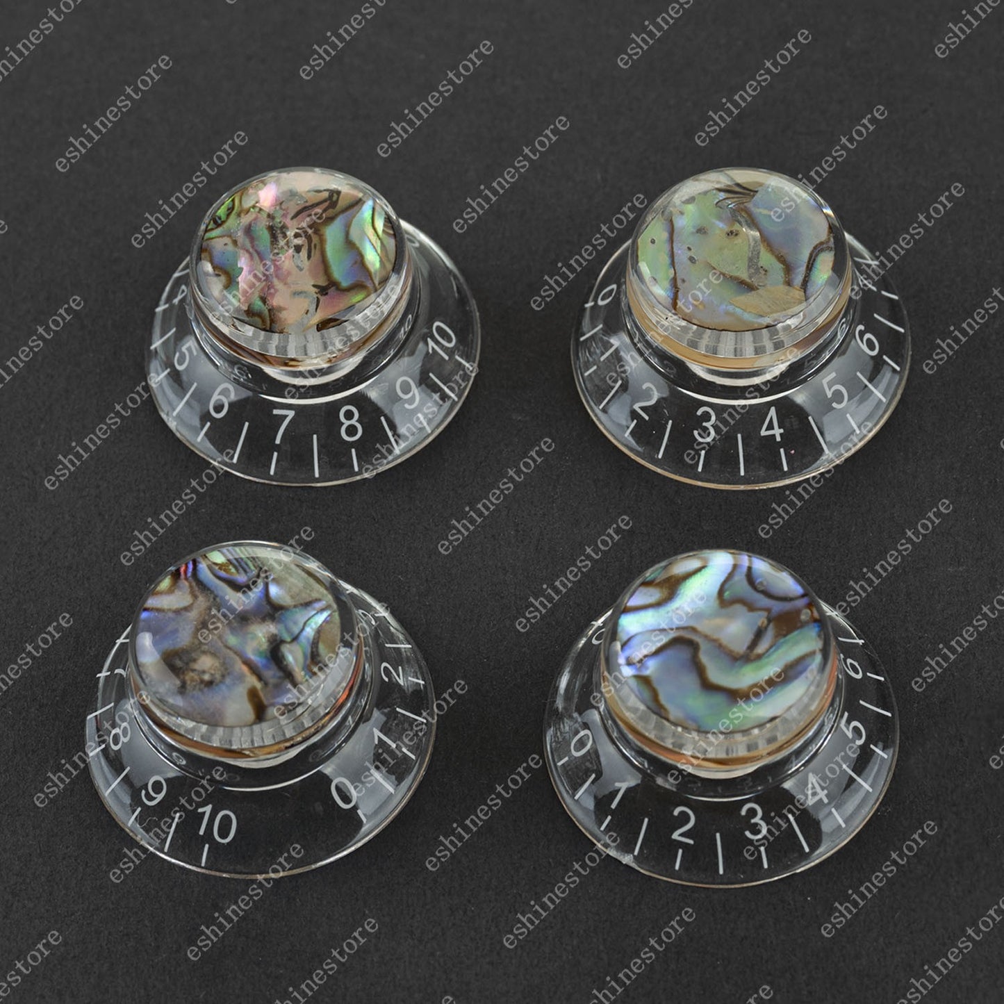 4pcs Abalone Shell Top Hat Guitar Speed Control Knobs for LP Guitar Replacement