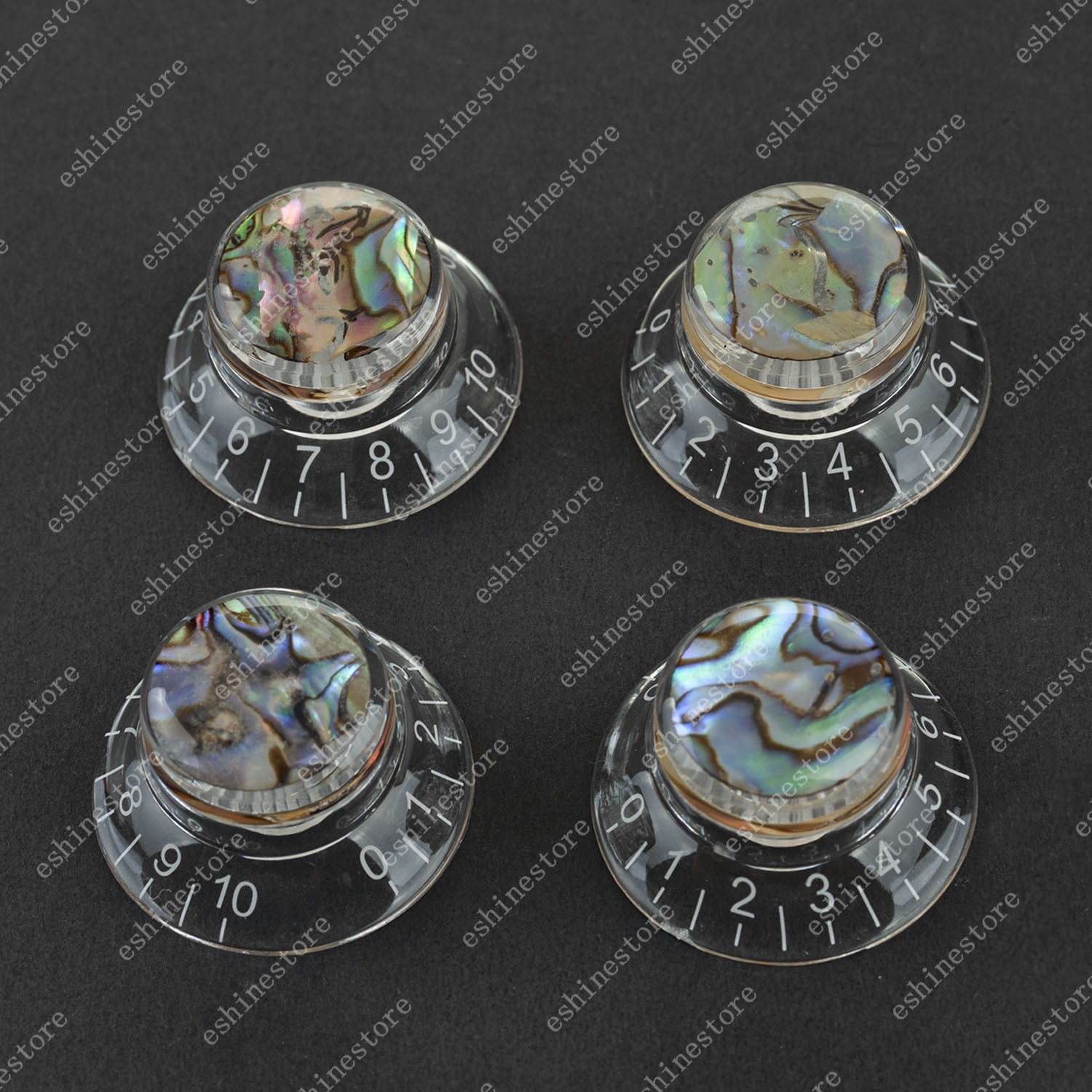 4pcs Abalone Shell Top Hat Guitar Speed Control Knobs for LP Guitar Replacement