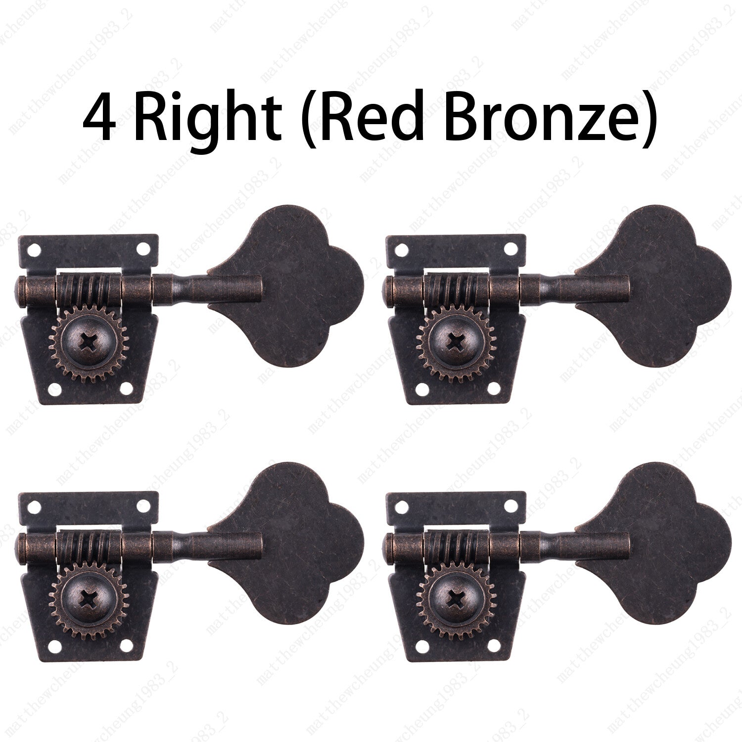 Vintage Open Machine Heads 1:25 Ratio Gear Bass Tuners Tuning Key Peg-Red Bronze