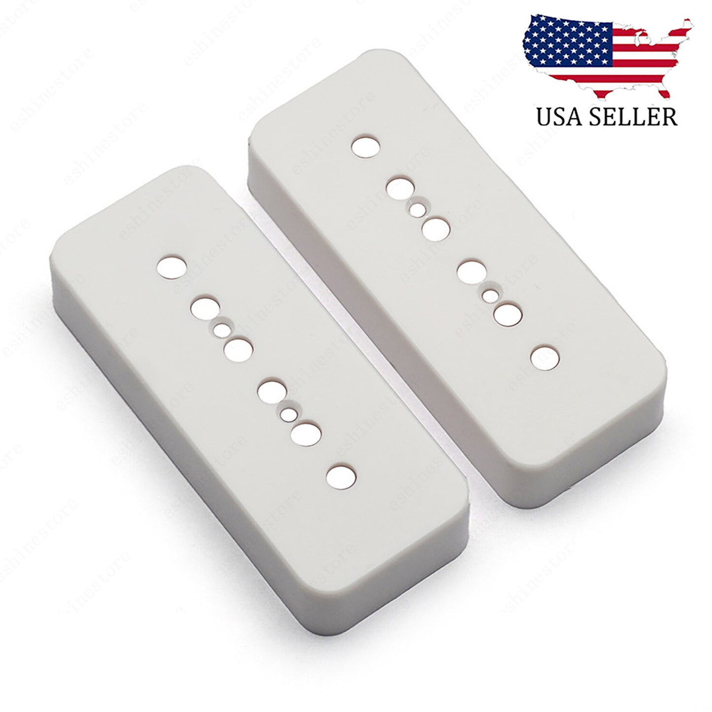 P90 Soapbar Pickup Cover Black White Silver Cream 50mm / 52mm Pole LP SG Guitar