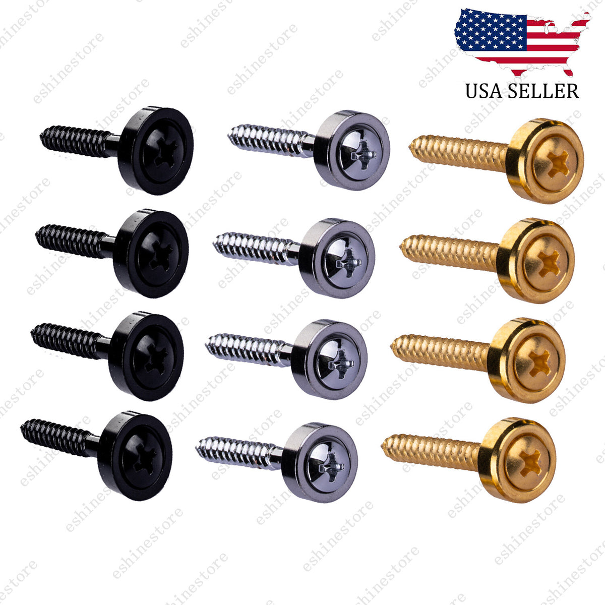 4 Pcs Electric Guitar Bass Neck Mounting Ferrule Screw Bushing 3 COLORS