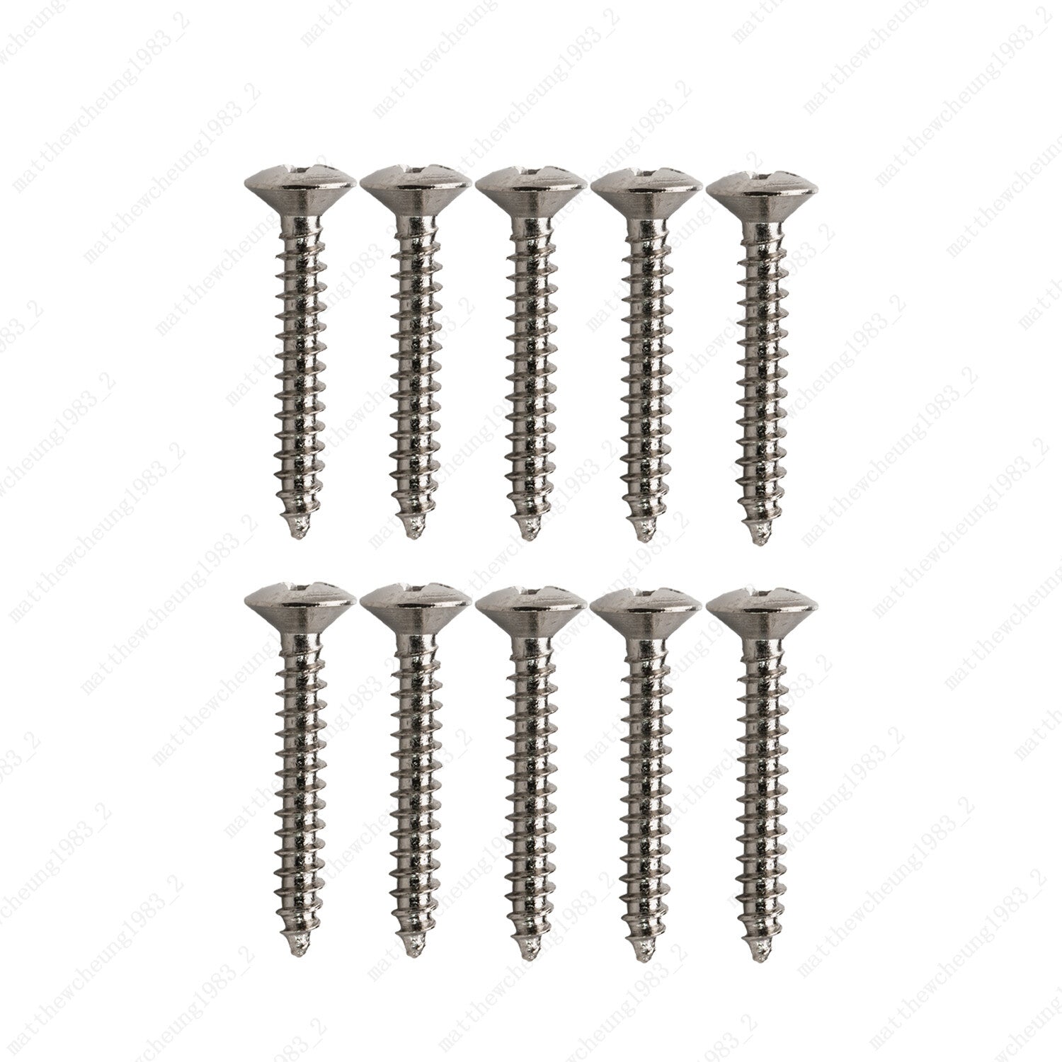 10 Pcs Humbucker Pickup Ring Frame Mounting Screws 3*20mm For LP SG Chrome