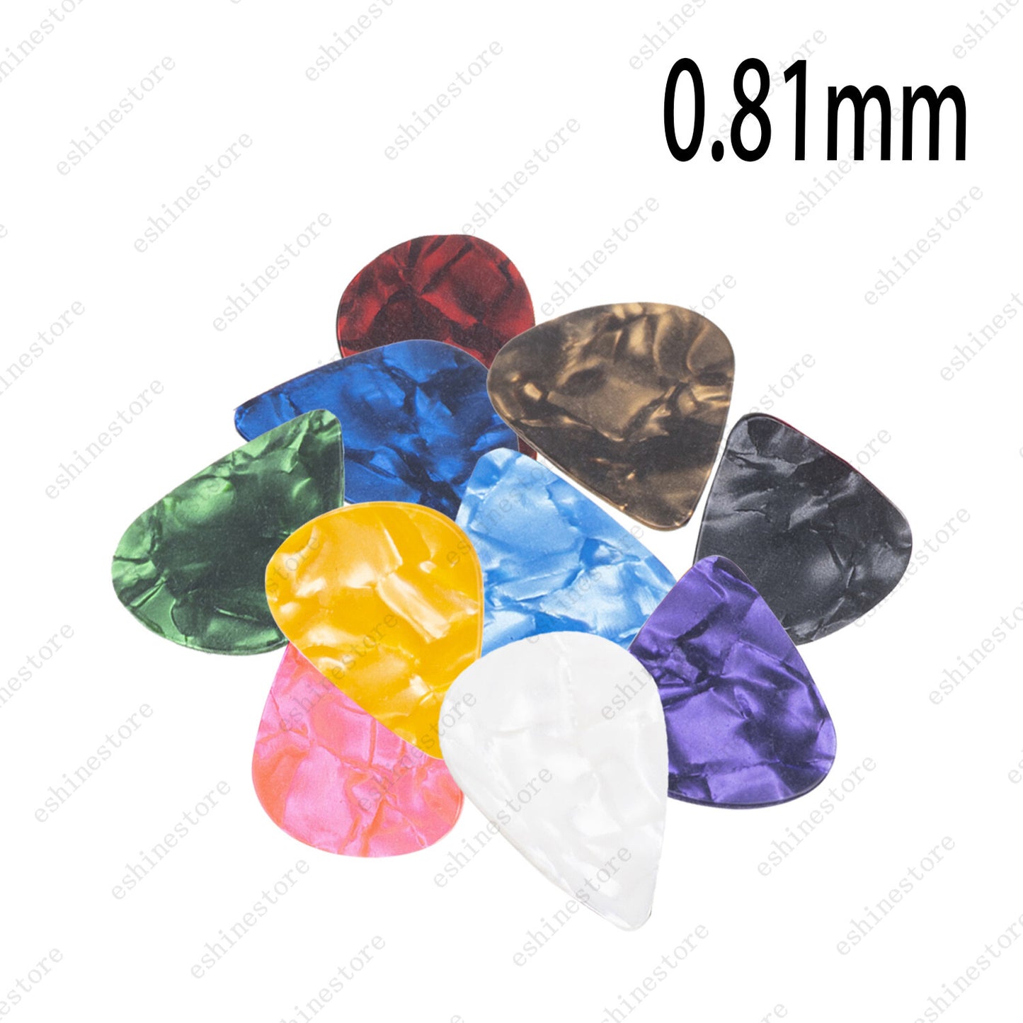 10X Acoustic Bulk Guitar Pick Picks Plectrum Celluloid -6 Different Thickness