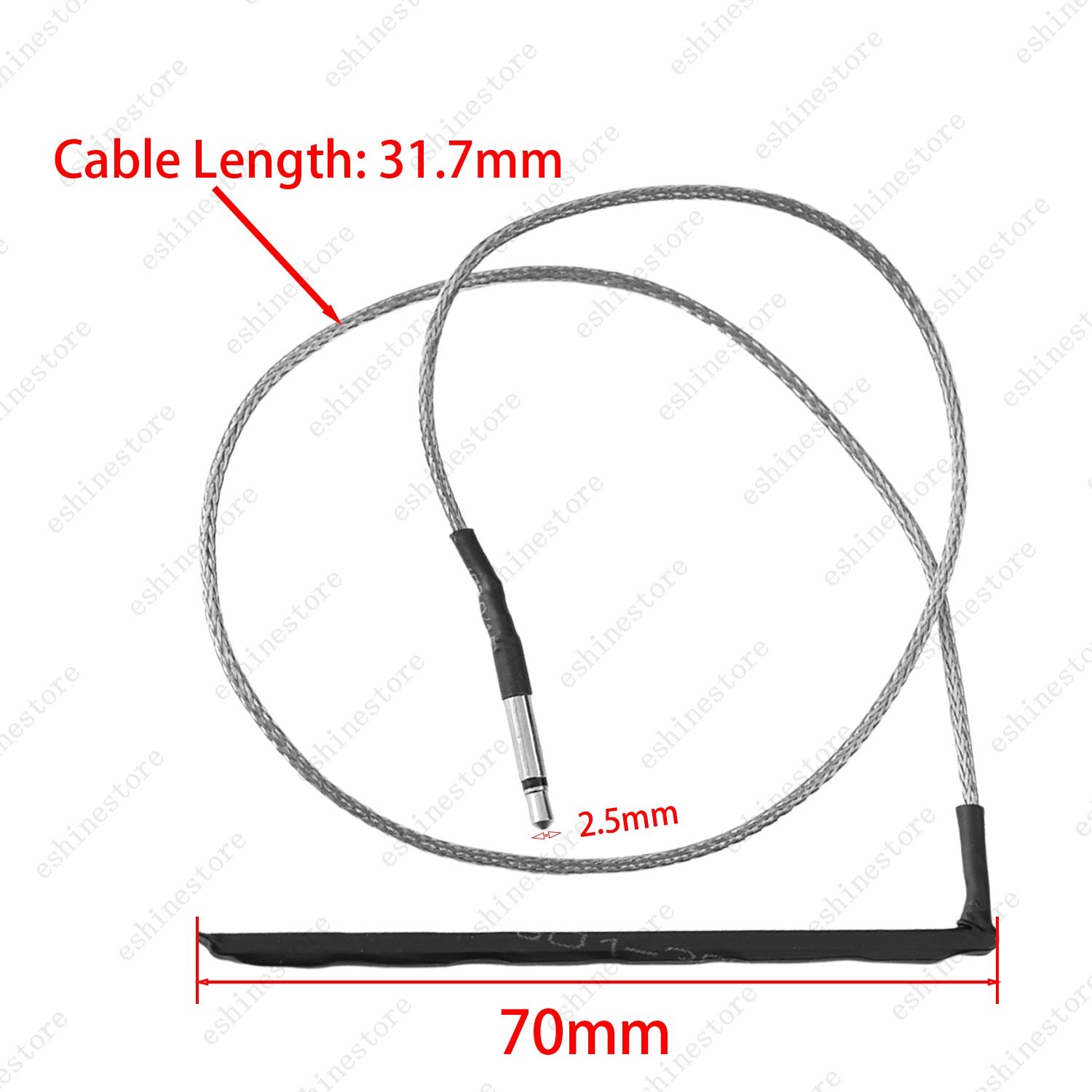 Piezo Under Saddle Bridge Hard Piezo Cable Pickup for Acoustic Guitar Parts