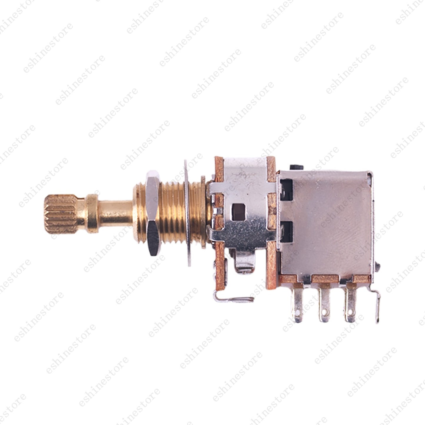 1pcs Full Brass Long Shaft Push Push Volume Tone Pot A/B25/50K For Active Pickup