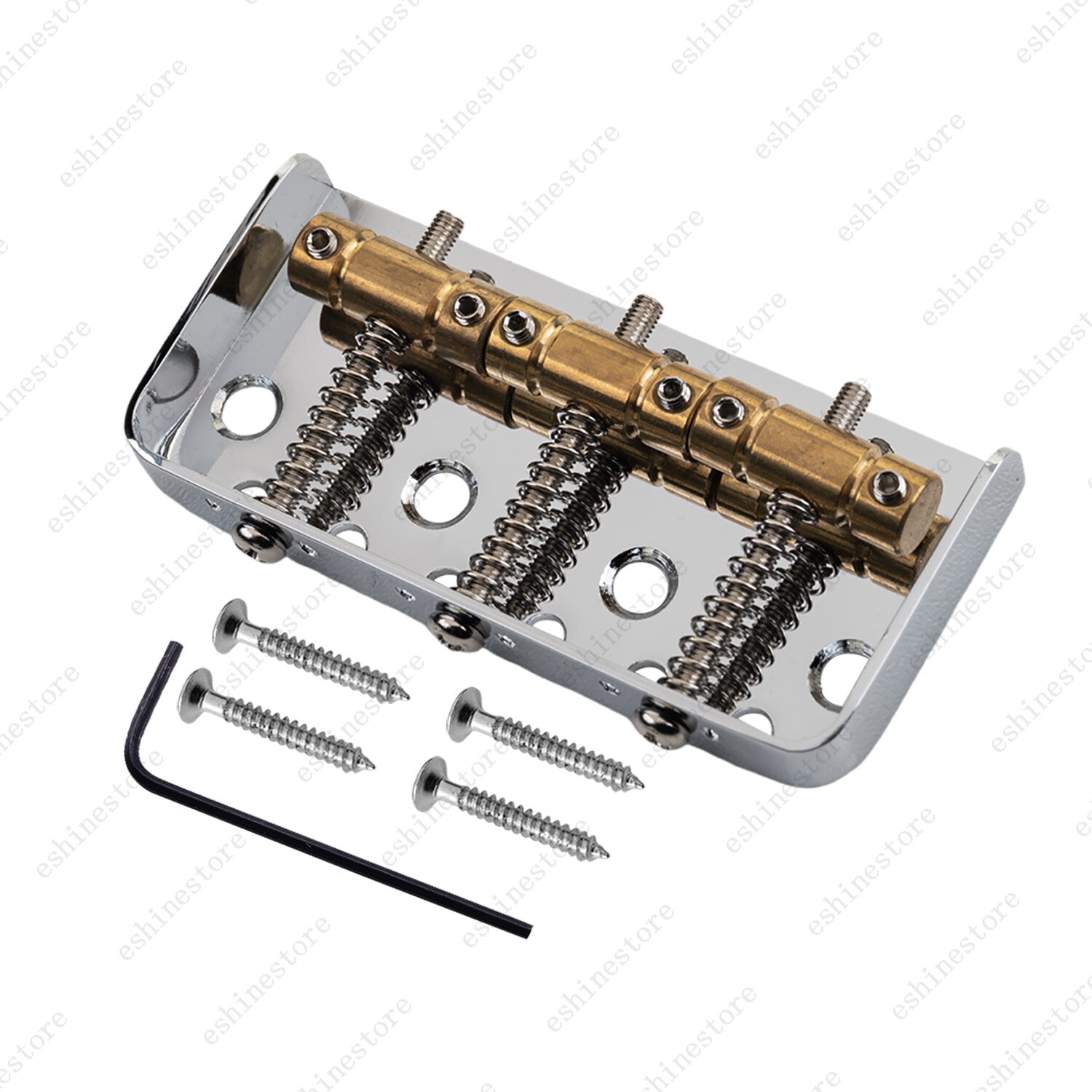6 String Guitar Bridge Short Telecaster Bridge Vintage Brass 3-Saddle for TELE