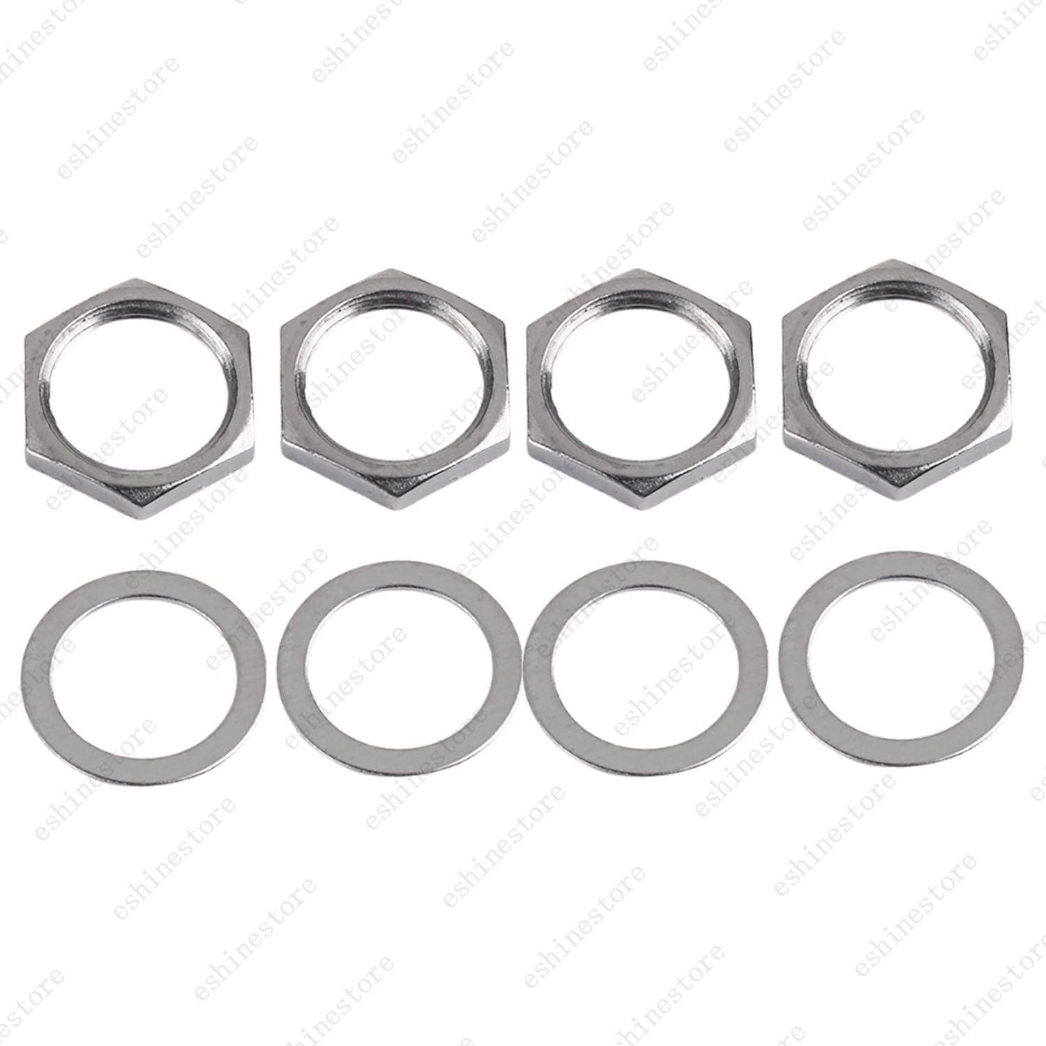 1/2/4pcs M12x1.0 Threaded Nut & Washer for Guitar 3-Way Guitar Toggle Switch
