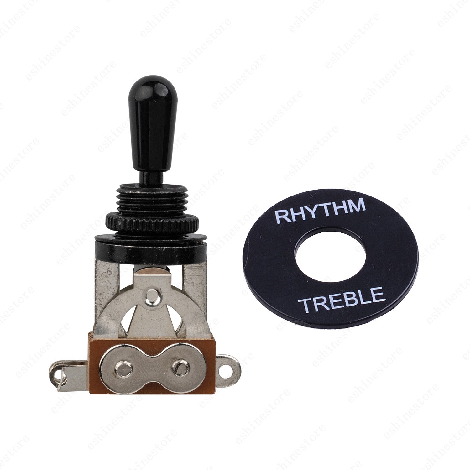 NEW BLACK 3-Way Toggle Switch & Plate For Gibson/Epiphone Les Paul Guitar