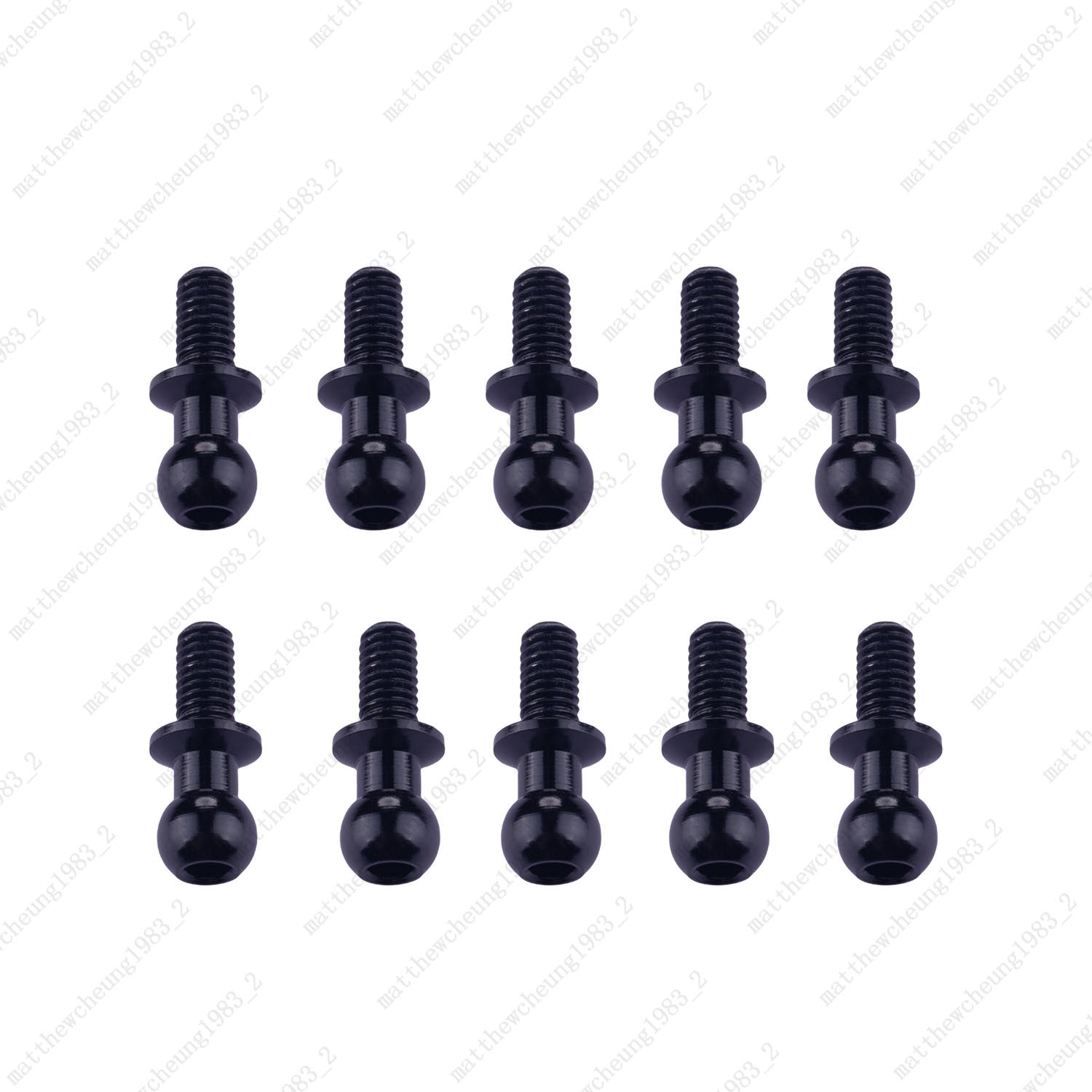 Upgrade Universal RC Pull Rod Ball Heads 10pcs-M3 Thread (Black/Gray/Pink/Blue)