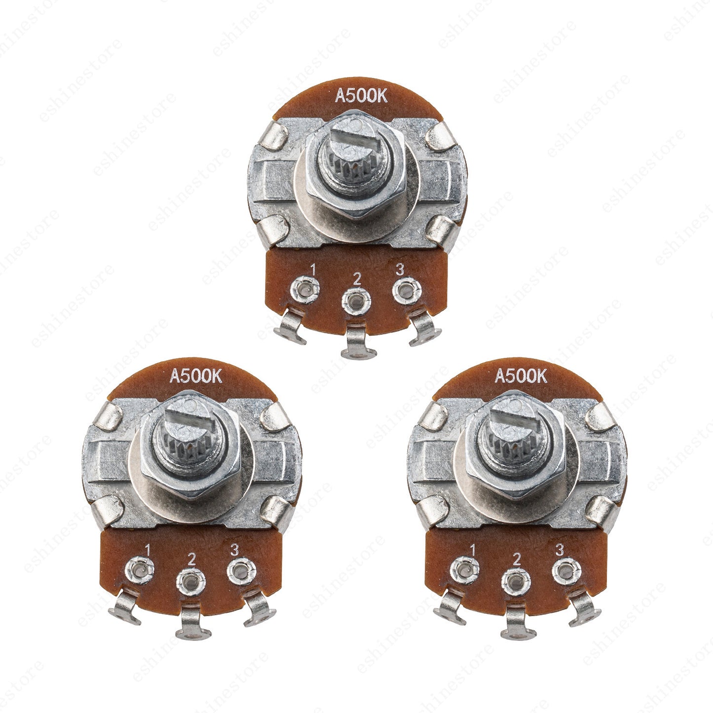 1-10Pcs Guitar Large Potentiometer Long 18mm A/B 250k 500k Volume Tone Taper Pot