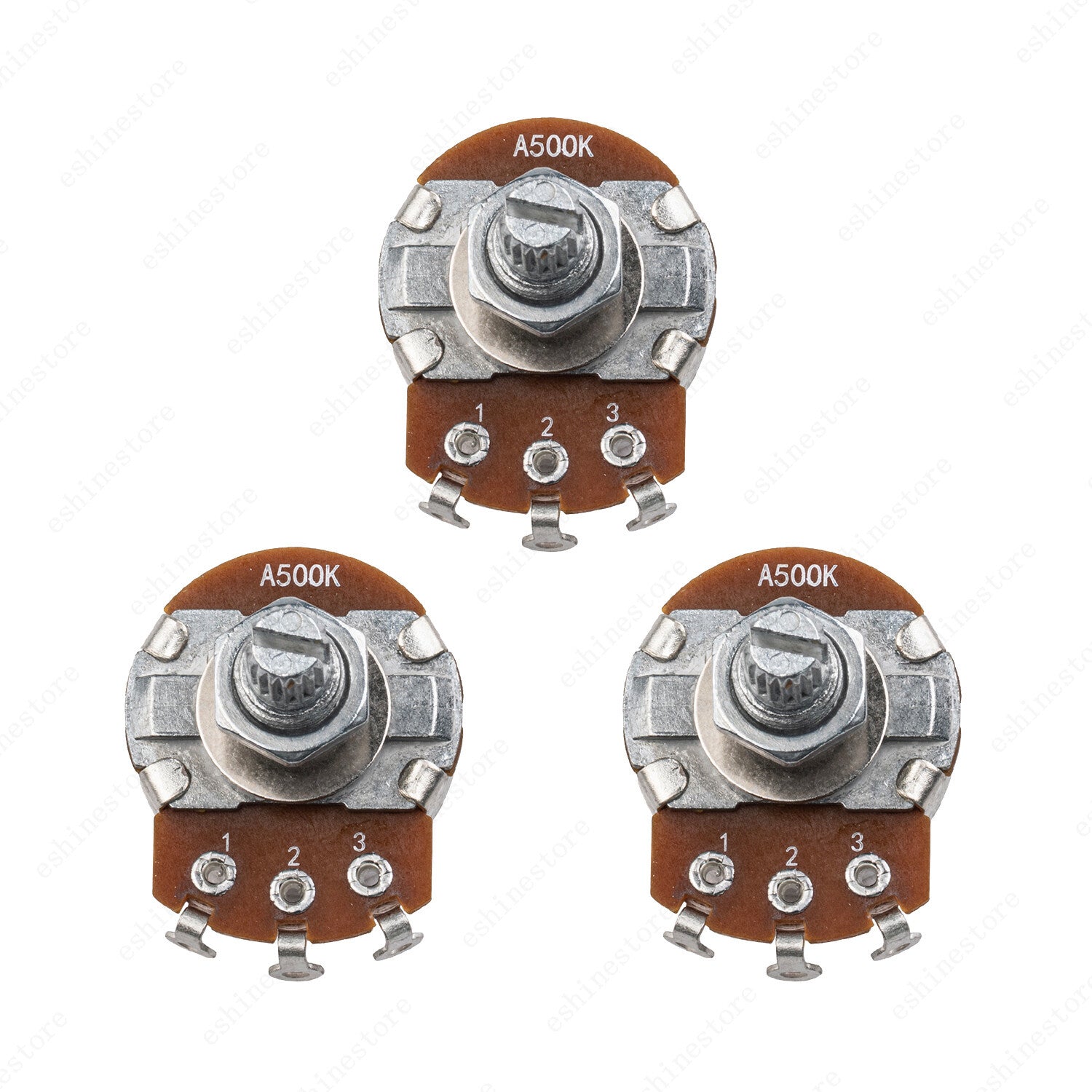 1-10Pcs Guitar Large Potentiometer Long 18mm A/B 250k 500k Volume Tone Taper Pot