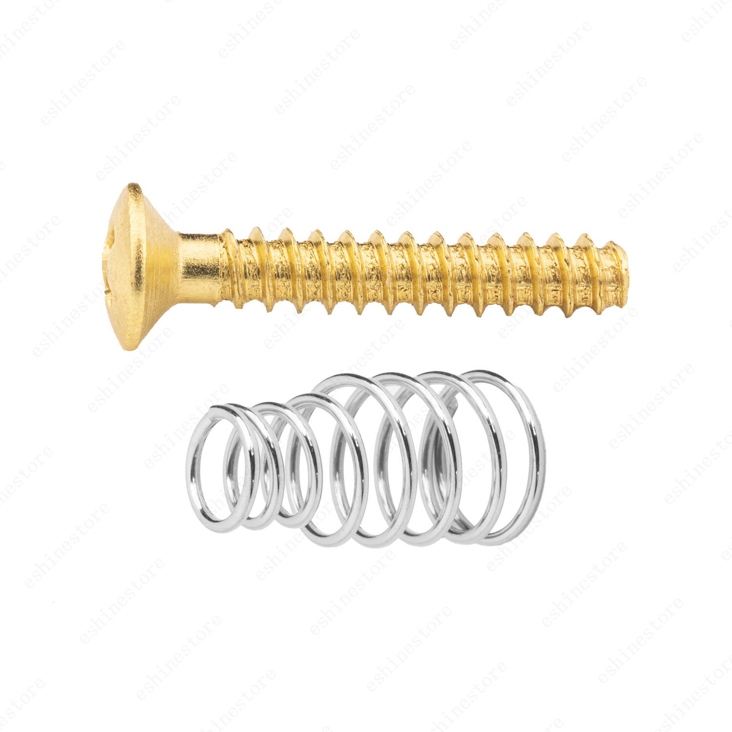 6x Single coil pickup mounting Countersunk Head Screws & Springs MulitColors