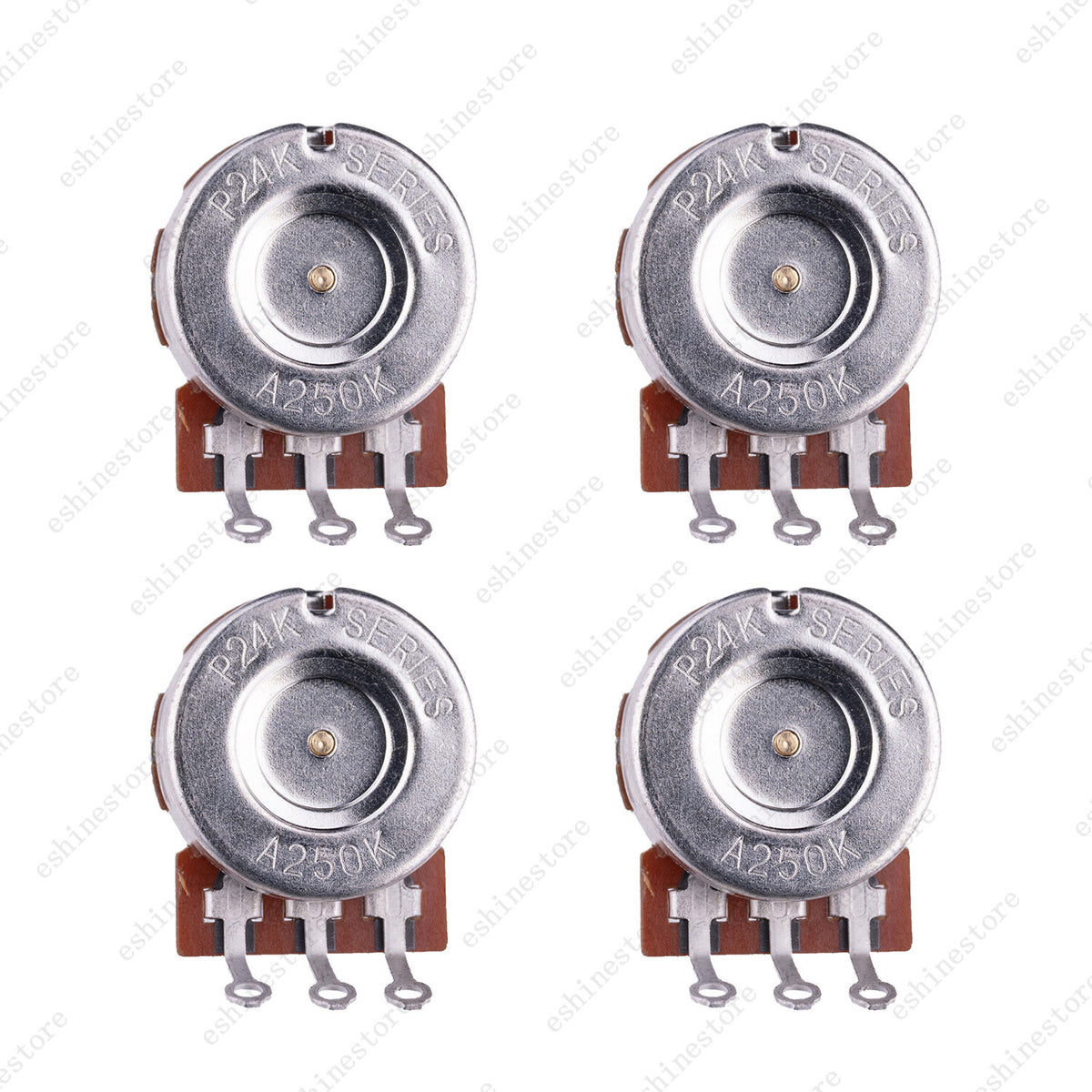 A/B 250K/500K Guitar Potentiometers Brass 15mm Short Shaft Pot US 24 Spline Fine