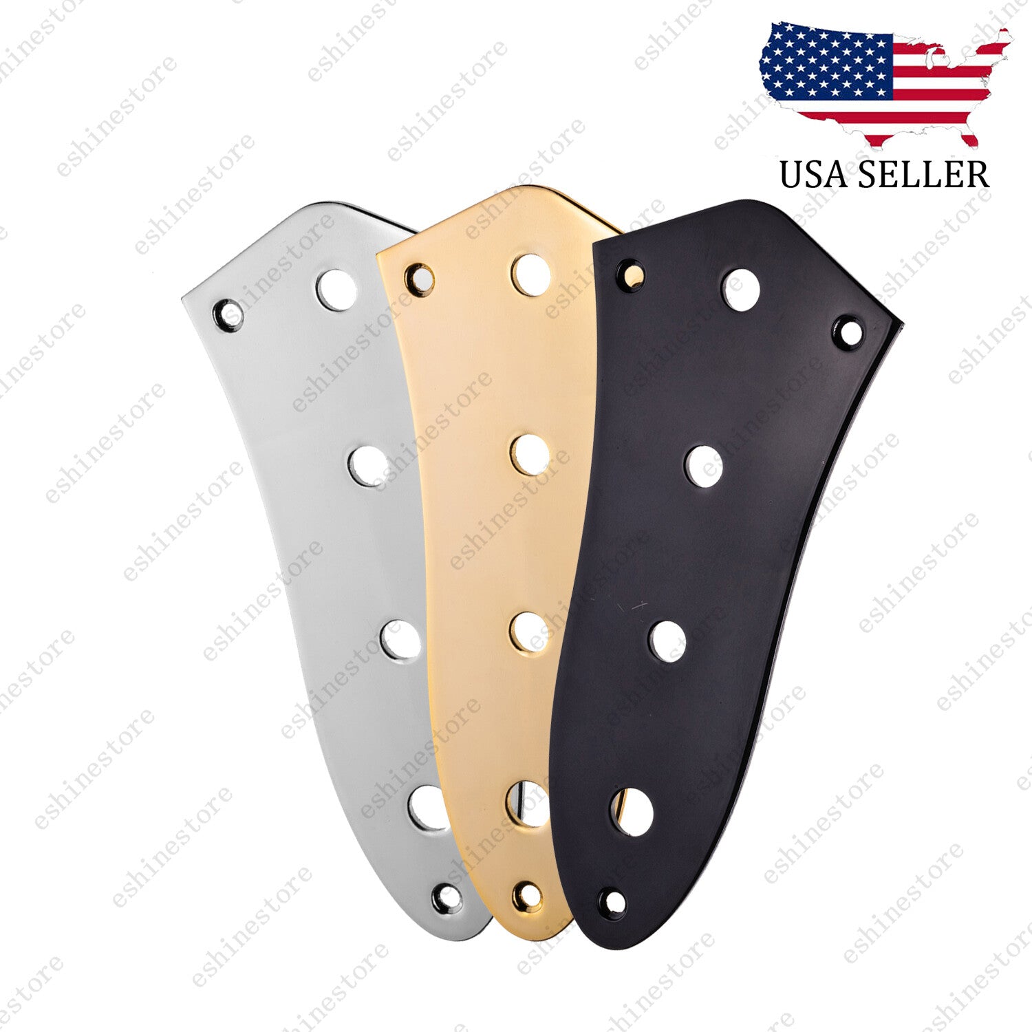 4 Holes Control Plate Switch Plate Pot Wiring Cover For Fender Jazz Bass Guitar