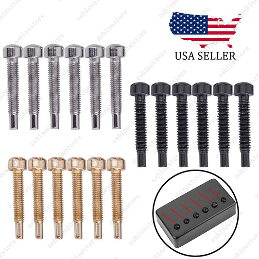 Set of 6 Electric Guitar Pole Piece Screws M3 x 21mm For Humbucker P90 PAF