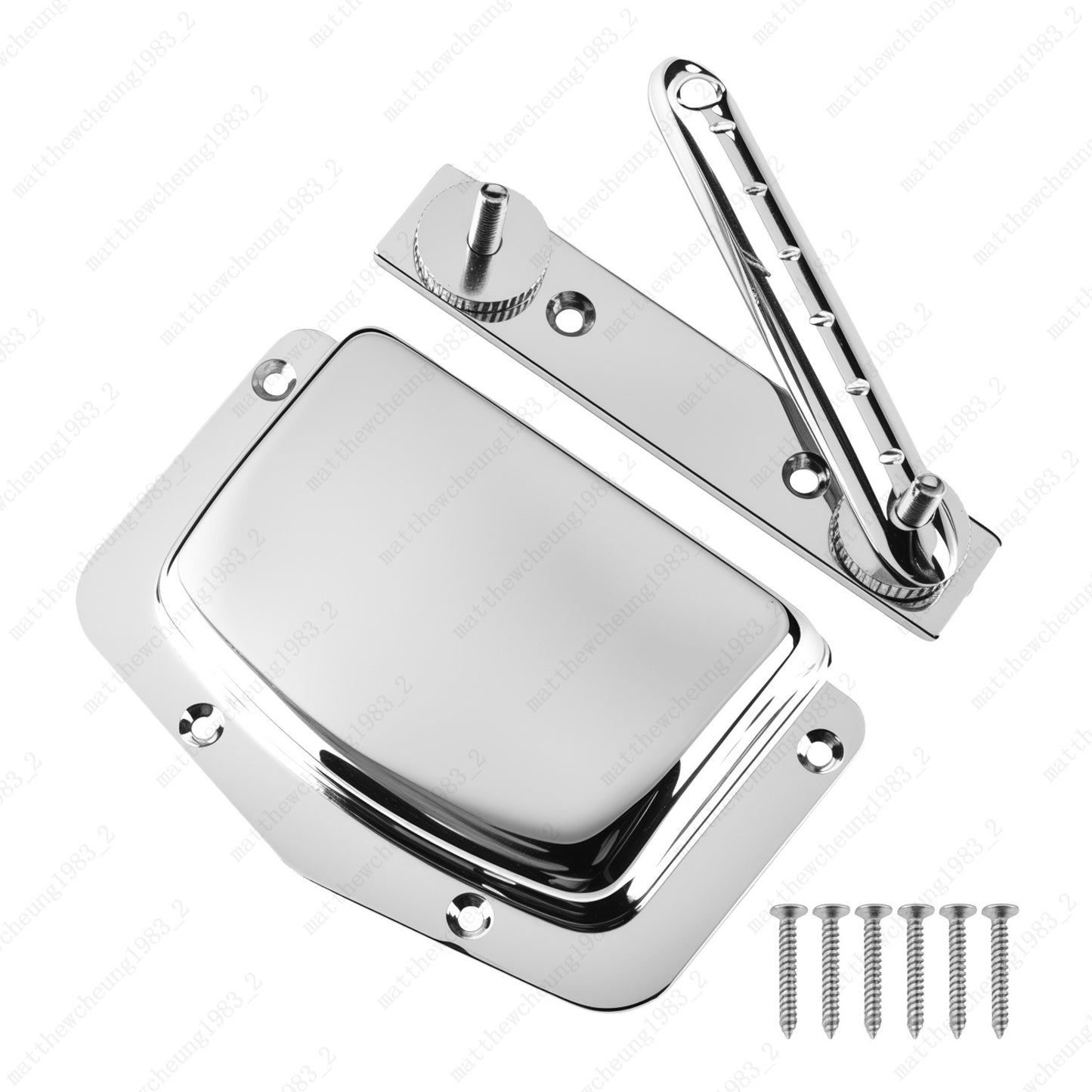 Adjustable Fixed Guitar Bridge & Bridge Cover Set for Mustang Jazzmaster Style