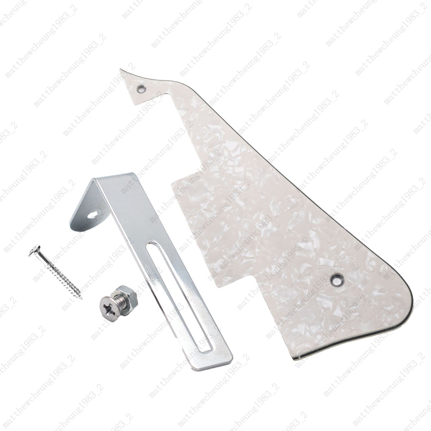 Multicolor Guitar Pickguard with Chrome Bracket Mounting Screws Set for Les Paul