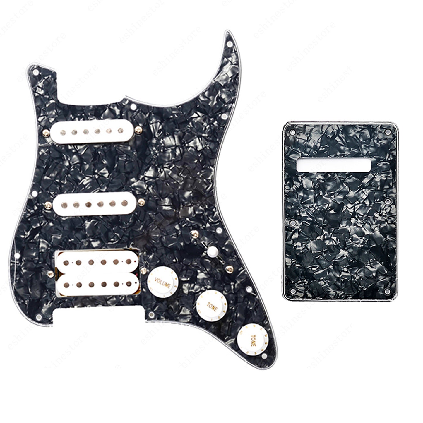 11 Hole Guitar SSH Loaded Pickguard Set & Back Plate For SQ FENDER Stratocaster