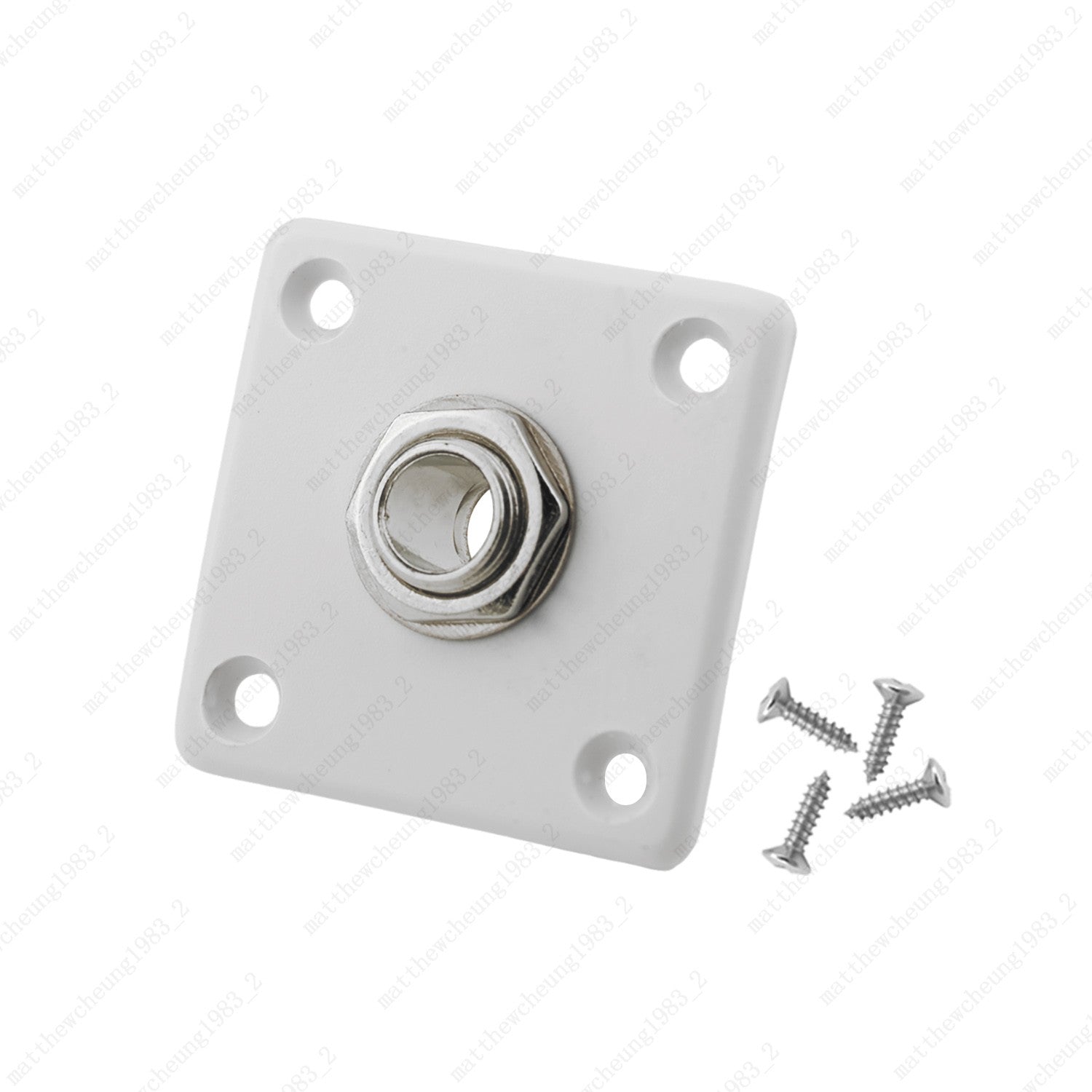 1x Plastic Guitar Universal Square Output Jack Plate Socket For Les Paul SG ES