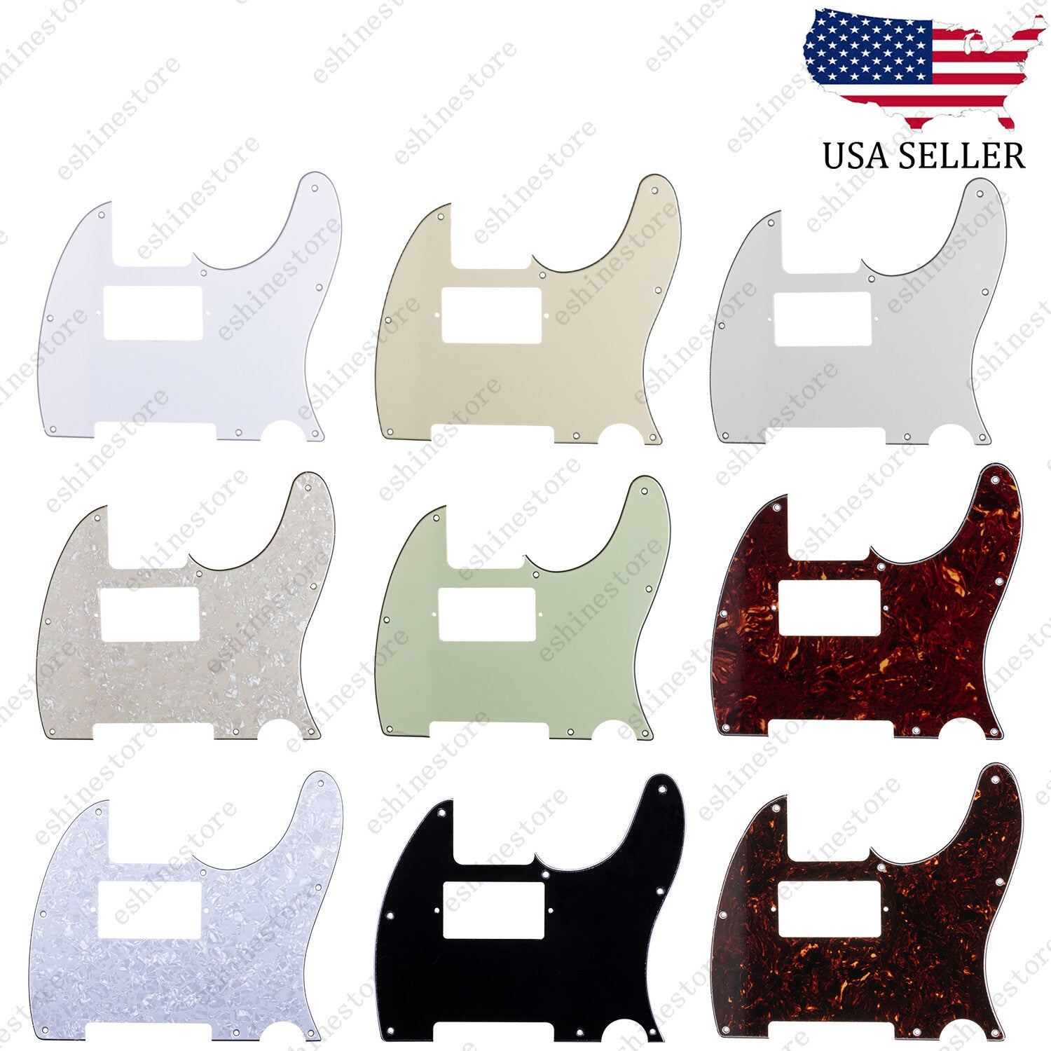 8 Holes Tele Guitar Pickguard Scratch Plate Humbucker For Fender Telecaster