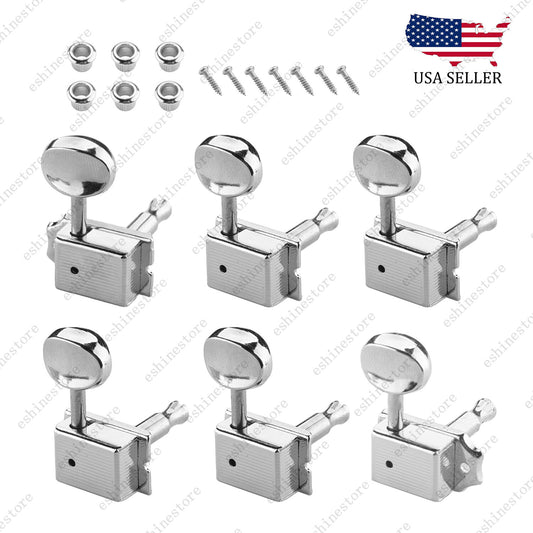Split Shaft Vintage Guitar Tuning Pegs Tuners Machine Head for Strat Tele Nickel