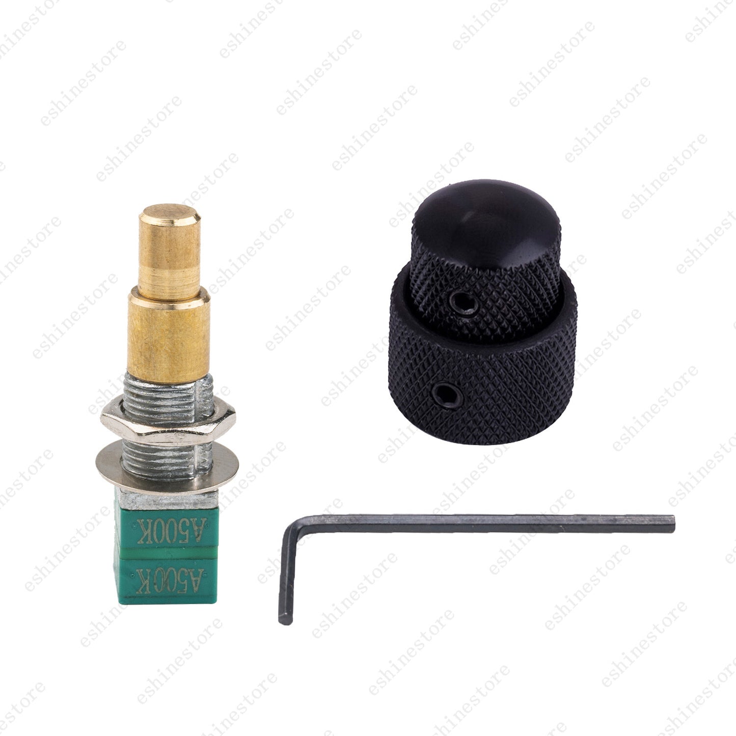 Dual Stacked A500k Concentric Control Mini Potentiometer with Knob for Bass