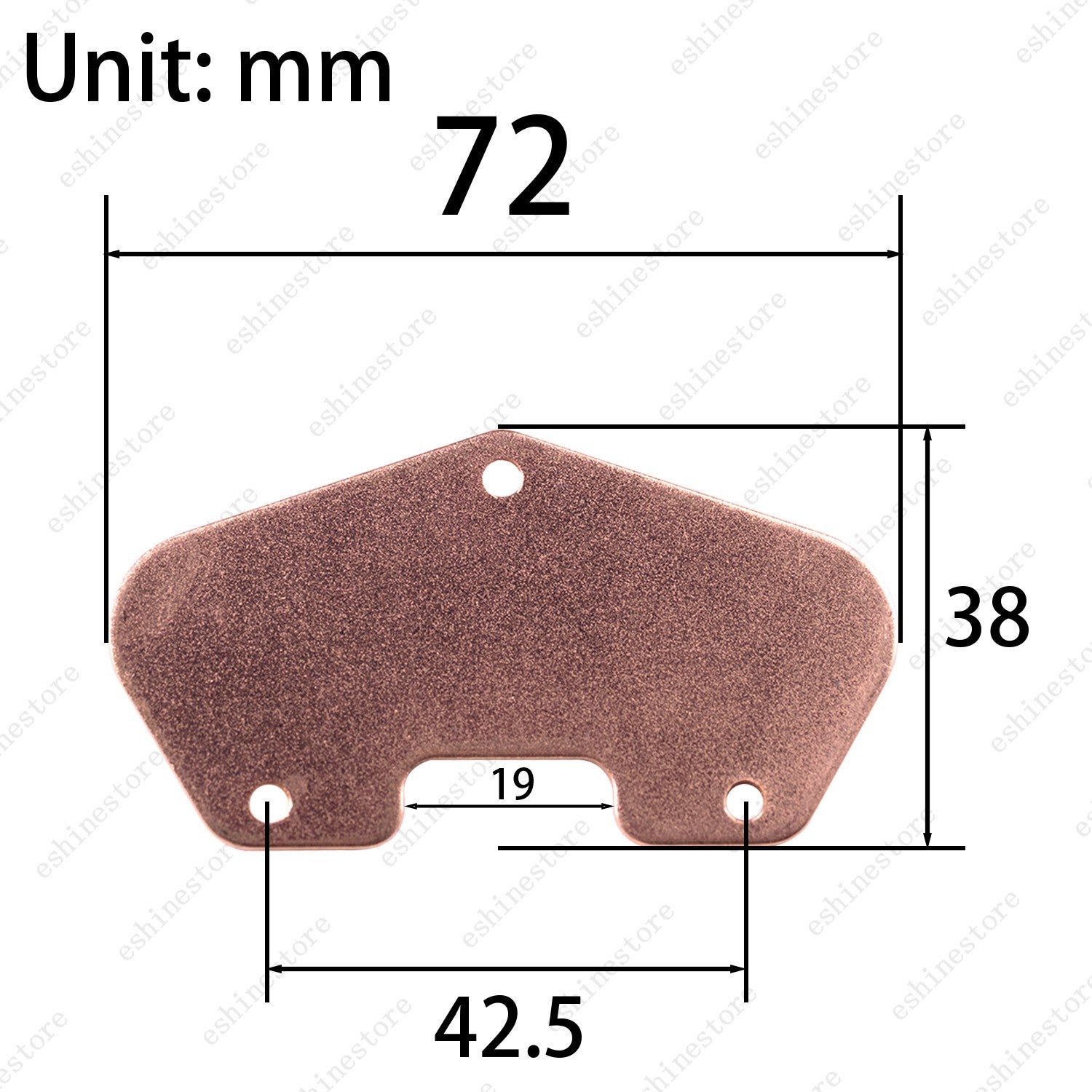 Electric Guitar Bridge Pickup Plated Steel Red Copper Base Plate for Telecaster