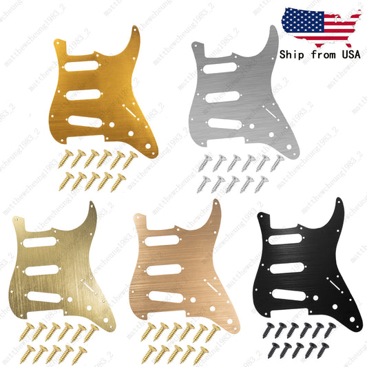 11 Hole SSS Metal Guitar Pickguard Aluminum For ST Strat Electric guitar 5 color